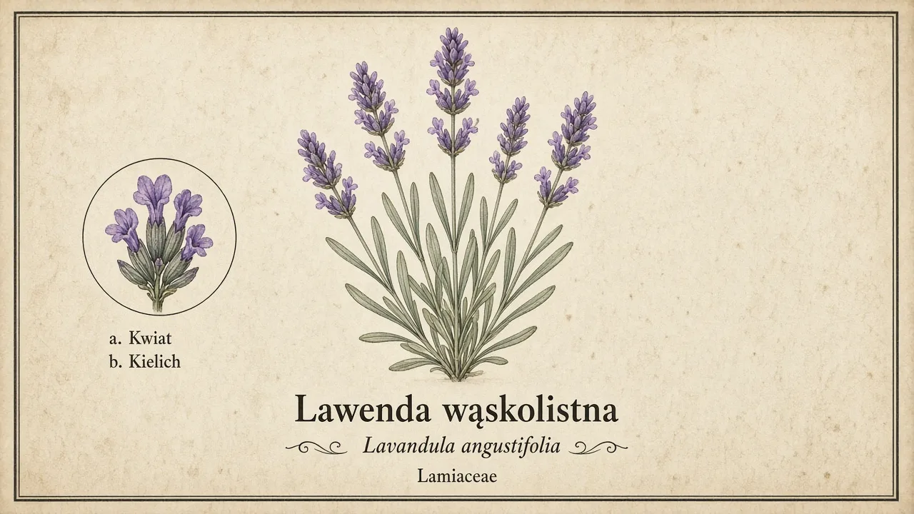 Ilustracja zielnikowa: Lawenda wąskolistna (Lavandula angustifolia)
